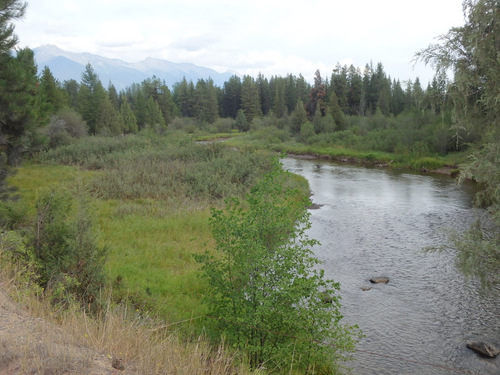 GDMBR: Crossing the Swan River, Montana.